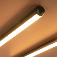 LED lubinis šviestuvas, Smėlio plytų raudona ir juoda matine, 43W 3000K - Nuotrauka 2
