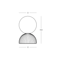 Olive Green Clay & Opal Glass LED Table Lamp - Image 3