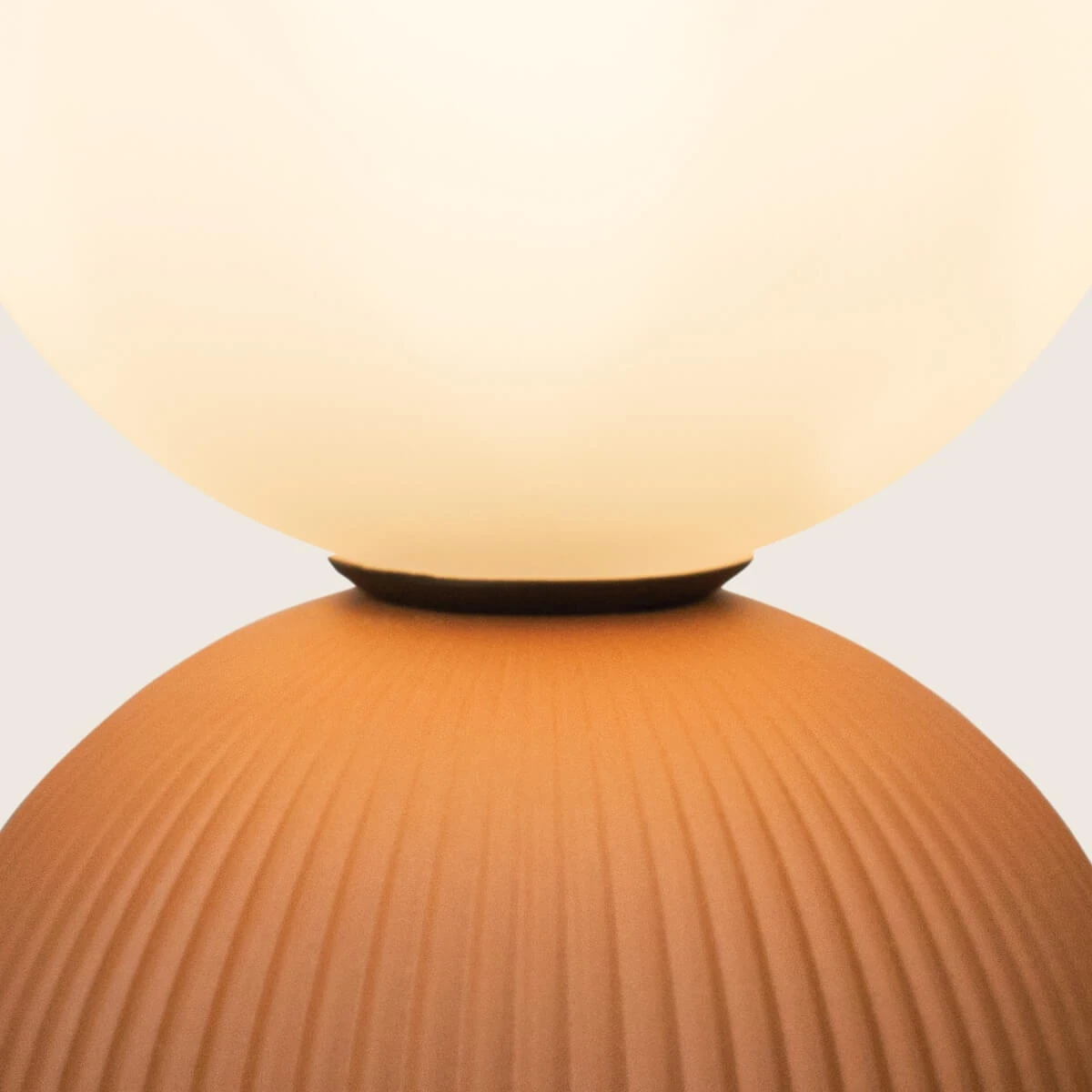 Terracotta & Opal Glass G9 Table Lamp