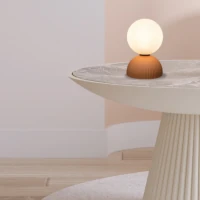 Terracotta & Opal Glass G9 Table Lamp - Image 1