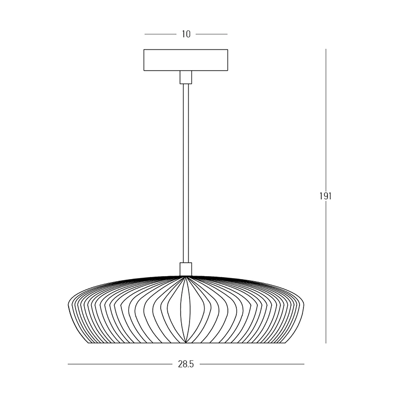 Grey Clay Ribbed Pendant Light, Sandy Black Finish