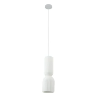 White Clay Fluted LED Pendant Light - Image 3