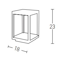 Lauko šviestuvas 9W – kvadratinis, grafito spalvos, IP54
