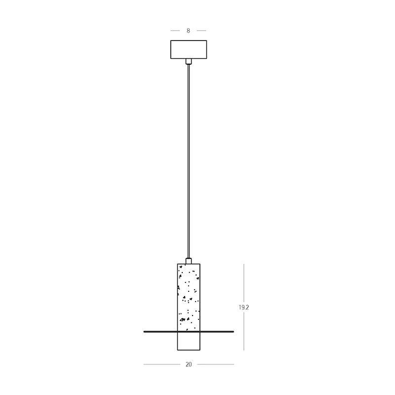 Alabaster & Brass Dimmable LED Pendant Light, H19.2cm