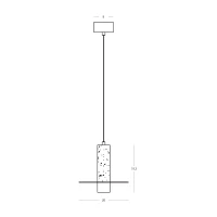 Alabaster & Brass Dimmable LED Pendant Light, H19.2cm - Image 4
