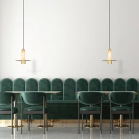 Alabaster & Brass Dimmable LED Pendant Light, H19.2cm - Image 1