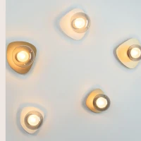 Modernus LED Sieninis Šviestuvas, Aukso Matinis ir Tamsintas Stiklas - Nuotrauka 1