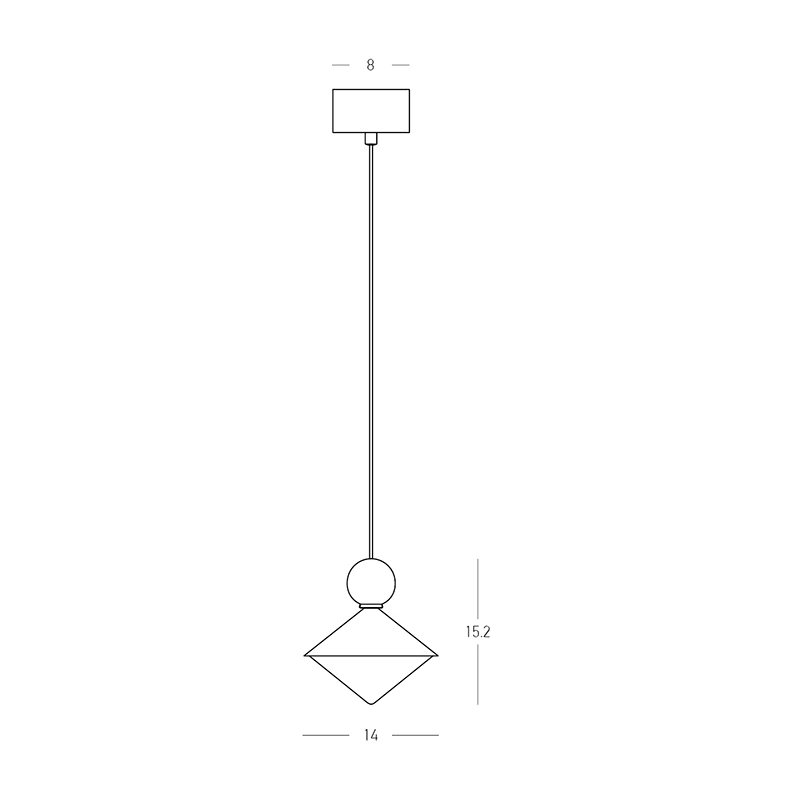 Geometric Brass & Beige Red Ceramic LED Pendant Light