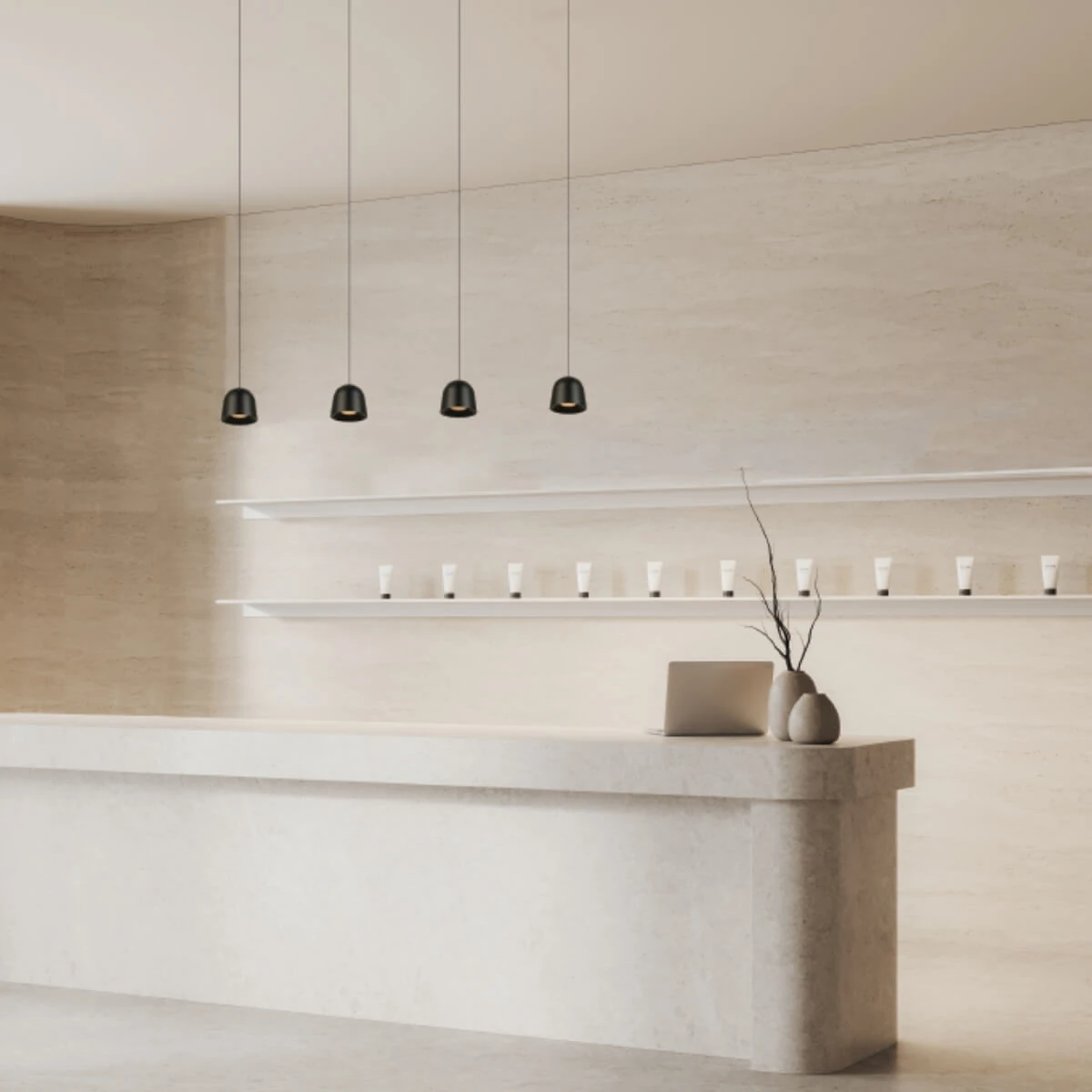 Sandy Black Minimalist LED Pendant Light