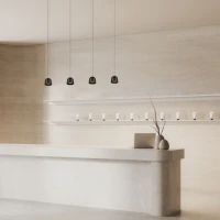 Sandy Black Minimalist LED Pendant Light - Image 3