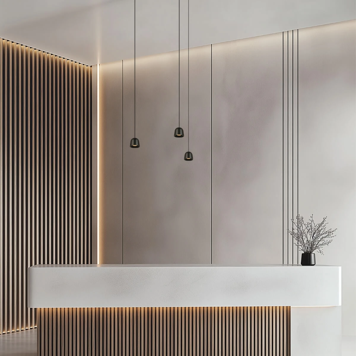 Sandy Black Minimalist LED Pendant Light