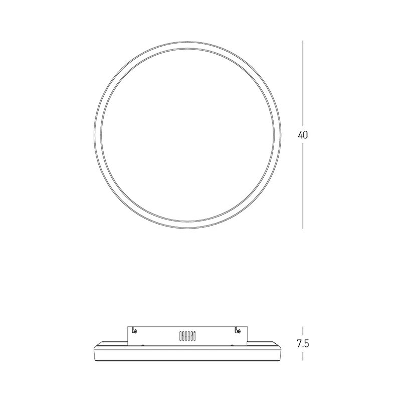 Circular LED Ceiling Light, Brushed Gold, Dimmable CCT