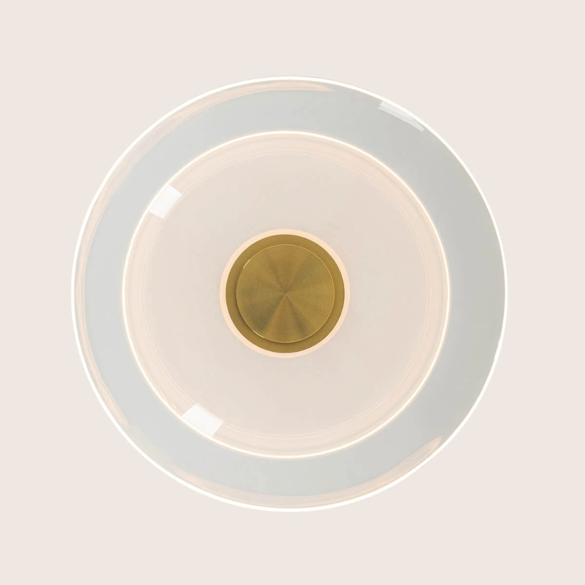 LED Pendant Light, Brushed Brass and Glass