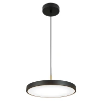LED pakabinamas šviestuvas, matinė juoda ir šlifuotas žalvaris - Nuotrauka 2