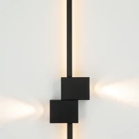 LED Sieninis Šviestuvas, Matinės Juodos Geometrinis Dizainas - Nuotrauka 3