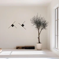 Minimalistinis LED sieninis šviestuvas su lentyna, smėlio juoda - Nuotrauka 3