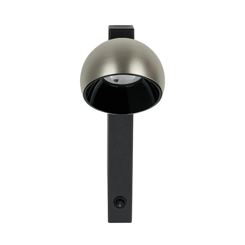 LED Wall Light, 13W, Brushed Nickel & Sandy Black Base
