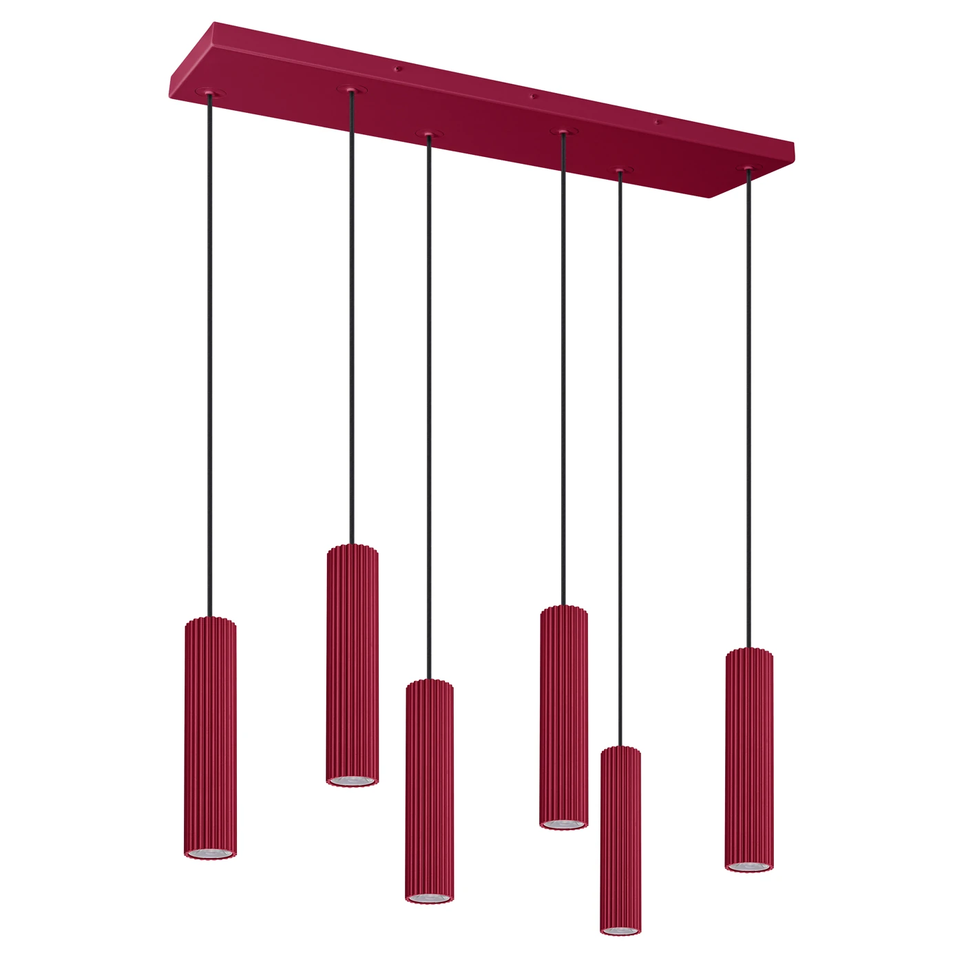 Pakabinamas šviestuvas 80 cm – linijinis, bordo, DALI/PUSH LED