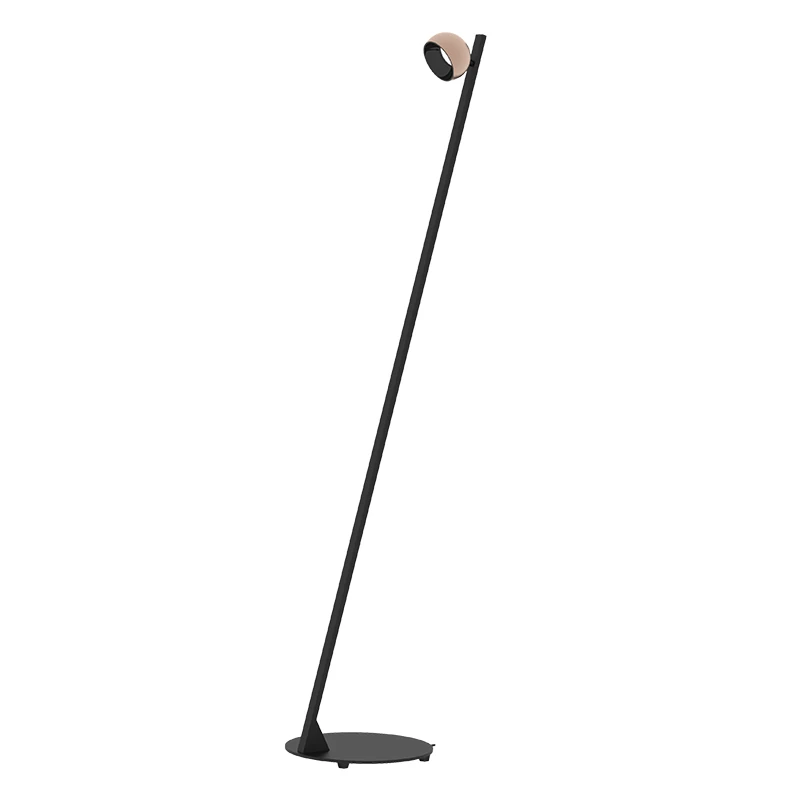 LED Floor Lamp, Sandy Black & Champagne, Dimmable