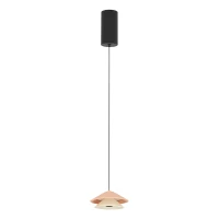 Layered Cone LED Pendant Light, Sandy Black & Beige Red - Image 2