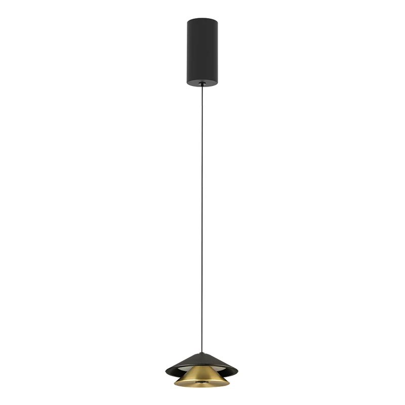 LED pakabinamas šviestuvas, smėlio juoda ir šlifuoto aukso