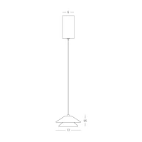 LED Pendant Light 9W, Sandy Black & Brushed Nickel - Image 3