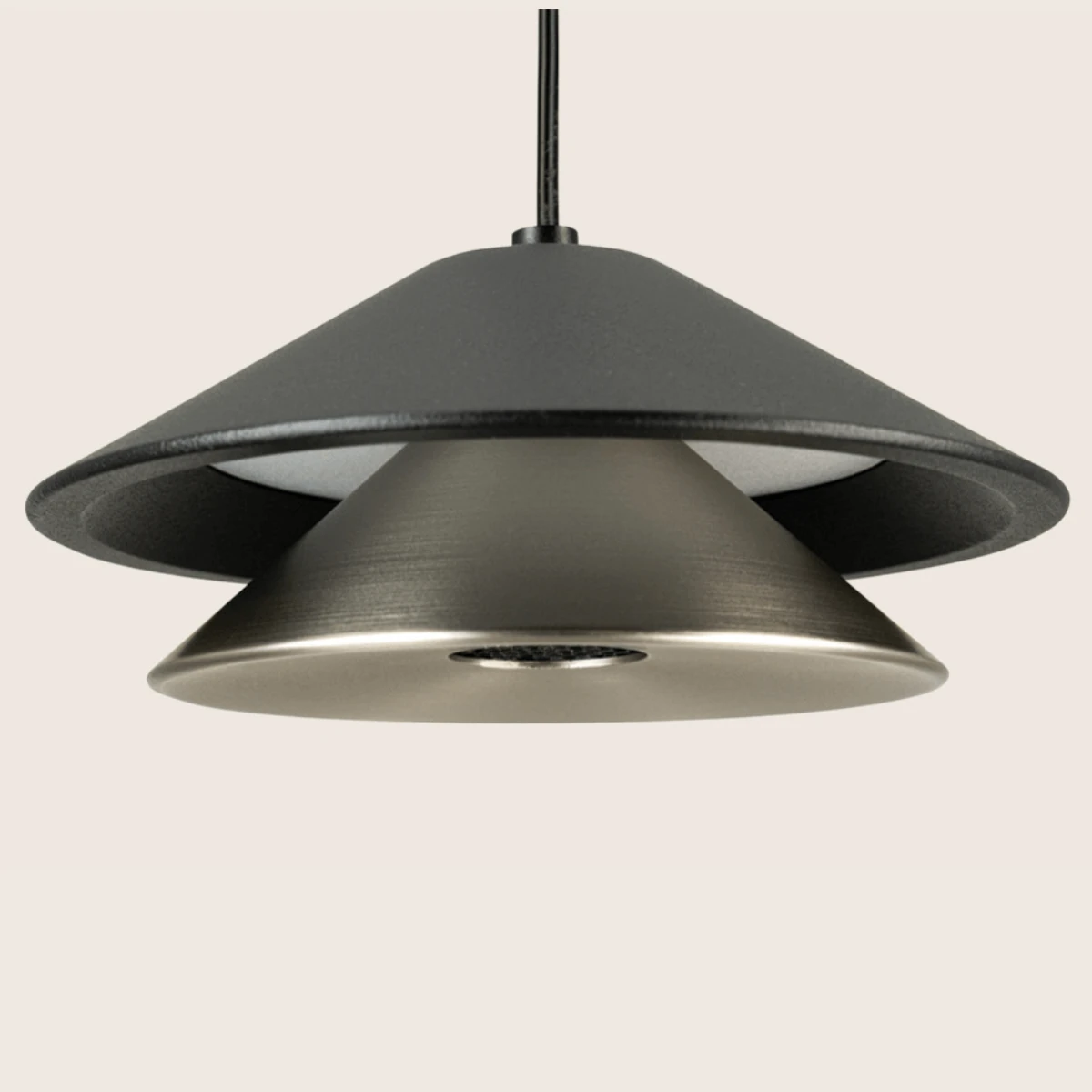 LED Pendant Light 9W, Sandy Black & Brushed Nickel