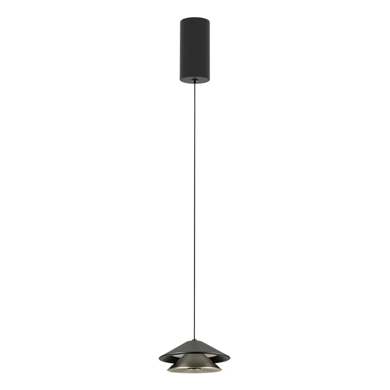 LED Pendant Light 9W, Sandy Black & Brushed Nickel