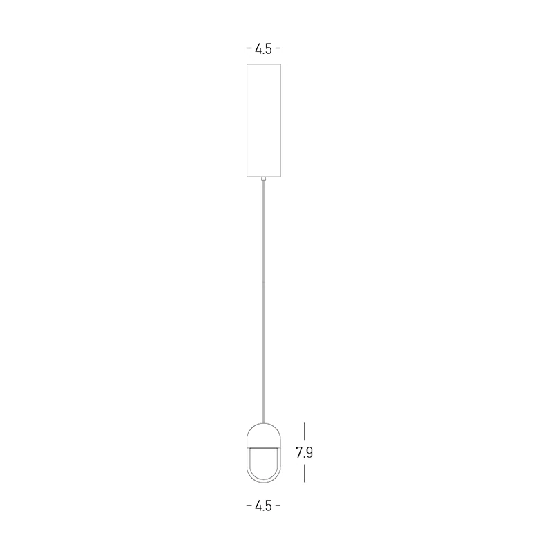 Minimalist LED Pendant Light 7W 3000K Sandy White