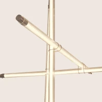 Brushed Gold & Clear Glass LED Pendant Light - Image 4