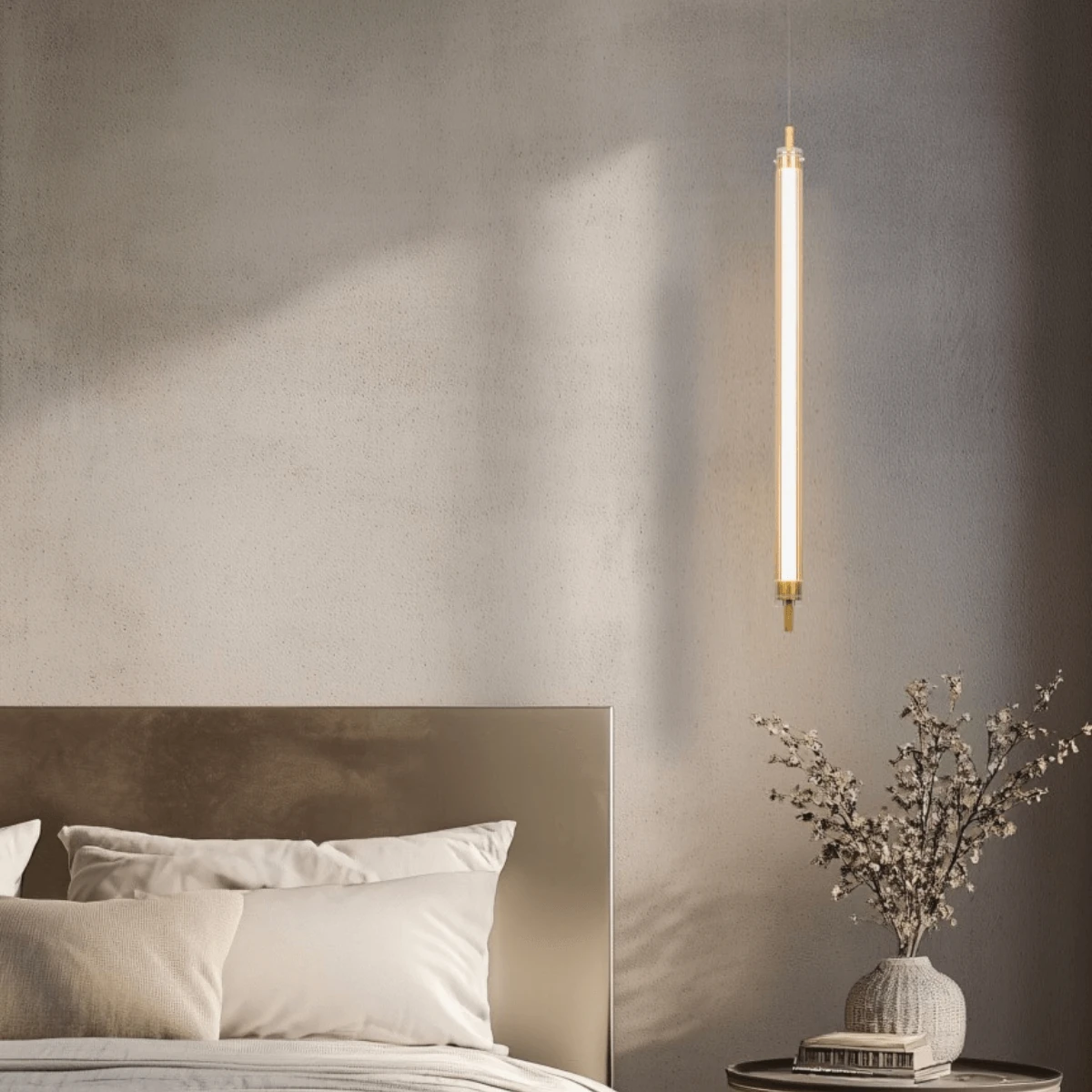 Brushed Gold & Clear Glass LED Pendant Light