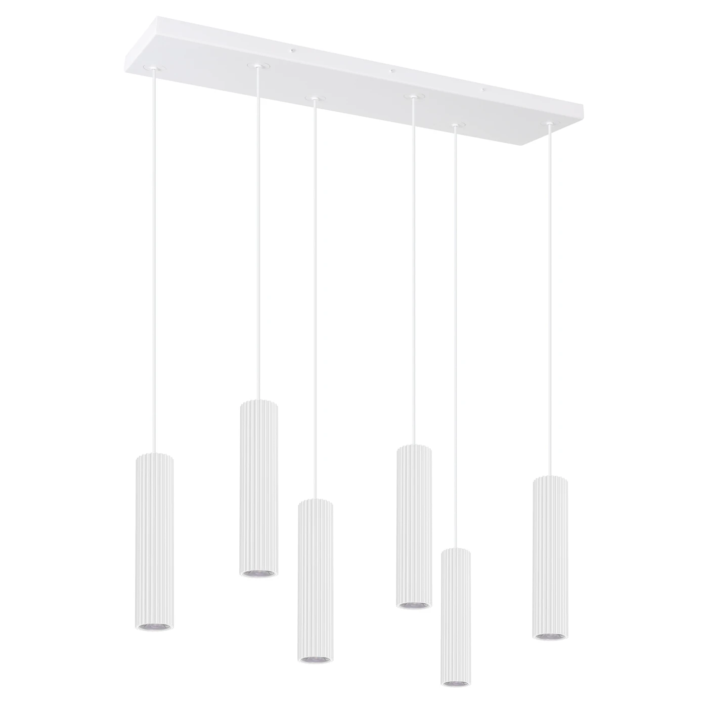 Pakabinamas šviestuvas 80 cm/48W – stačiakampis, baltas, DALI pritemdomas