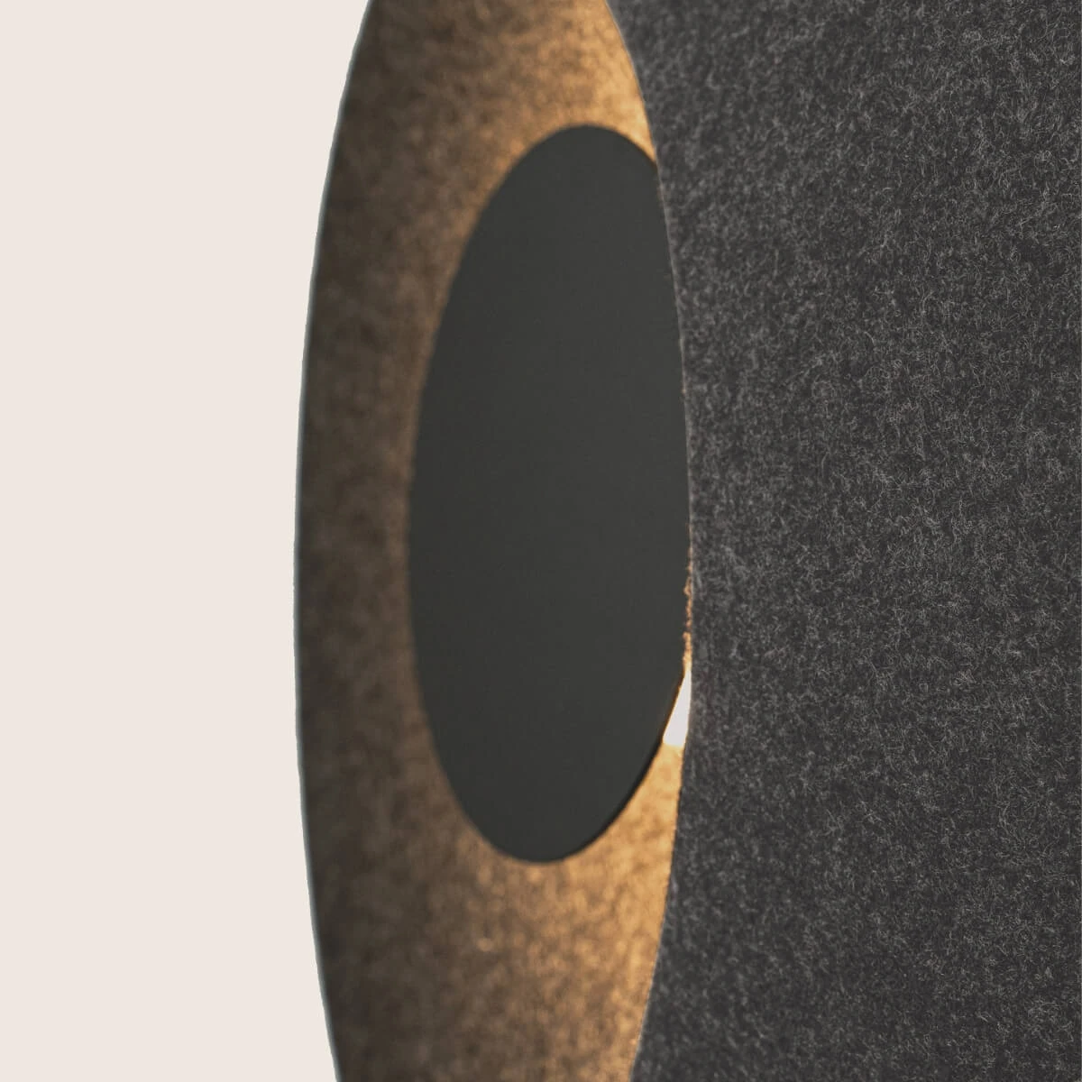LED Wall Light with Dark Grey Acoustic Panel
