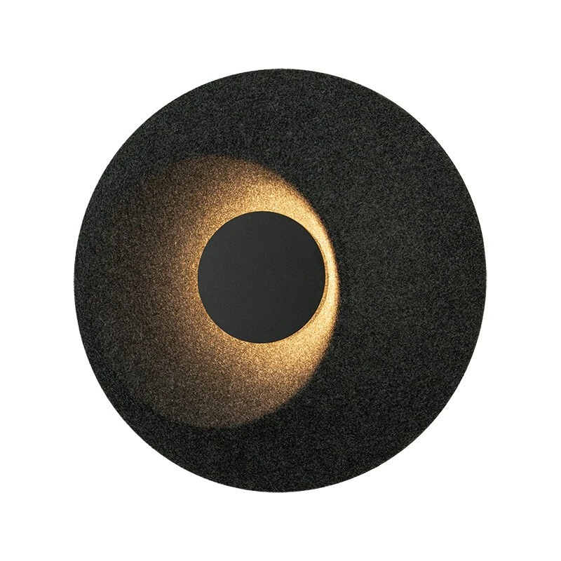 LED Wall Light with Dark Grey Acoustic Panel