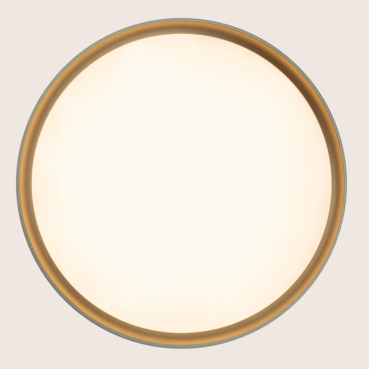 Reguliuojamos CCT LED lubinis šviestuvas, matinis baltas-auksinis, Ø40cm