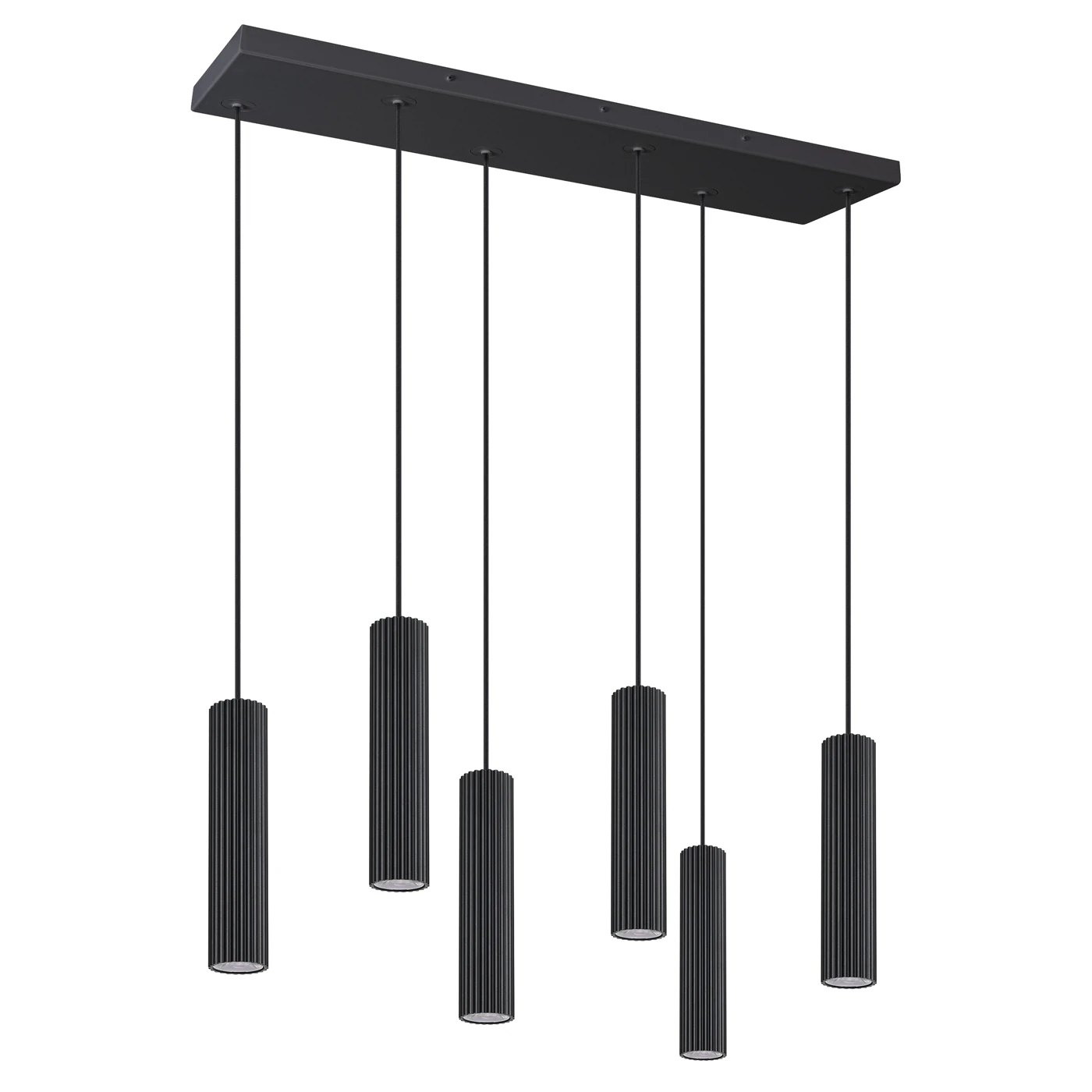 Pakabinamas LED šviestuvas 80 cm – linijinis, juodas, DALI/PUSH