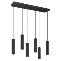 Pakabinamas LED šviestuvas 80 cm – linijinis, juodas, DALI/PUSH