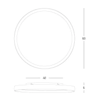 LED Ceiling Light 60cm Matt White & Gold, Tunable White - Image 2