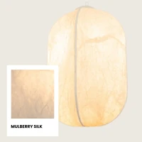 Mulberry Silk Oval Pendant Light, White - Image 3