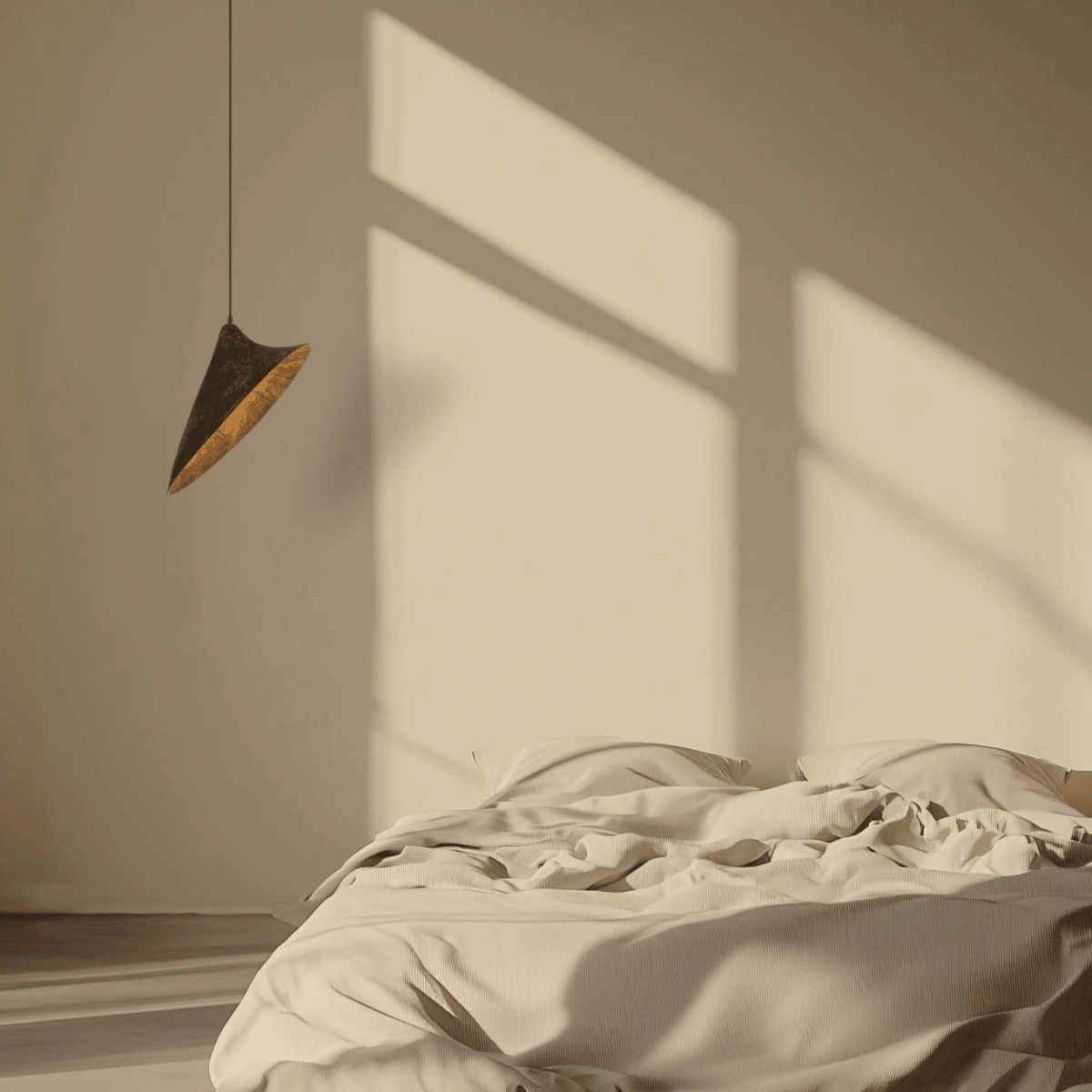 Black Mulberry Silk Sculptural Pendant Light