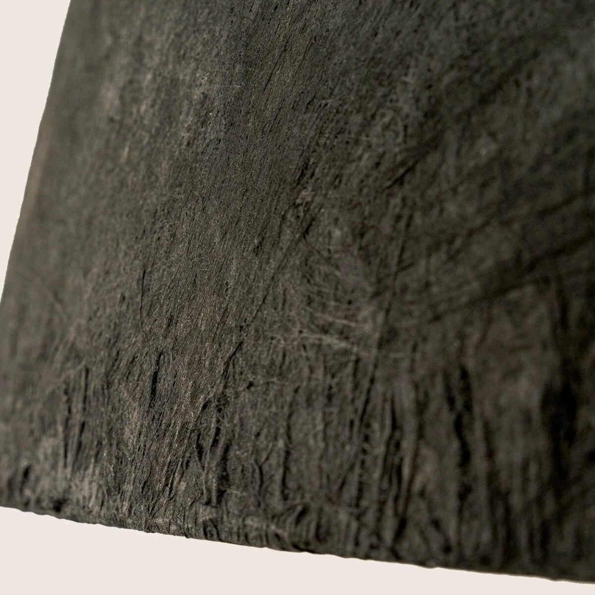 Organic Textured Black Pendant Light