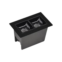 Recessed Double LED Spot 5W 3000K Matt Black - Image 1