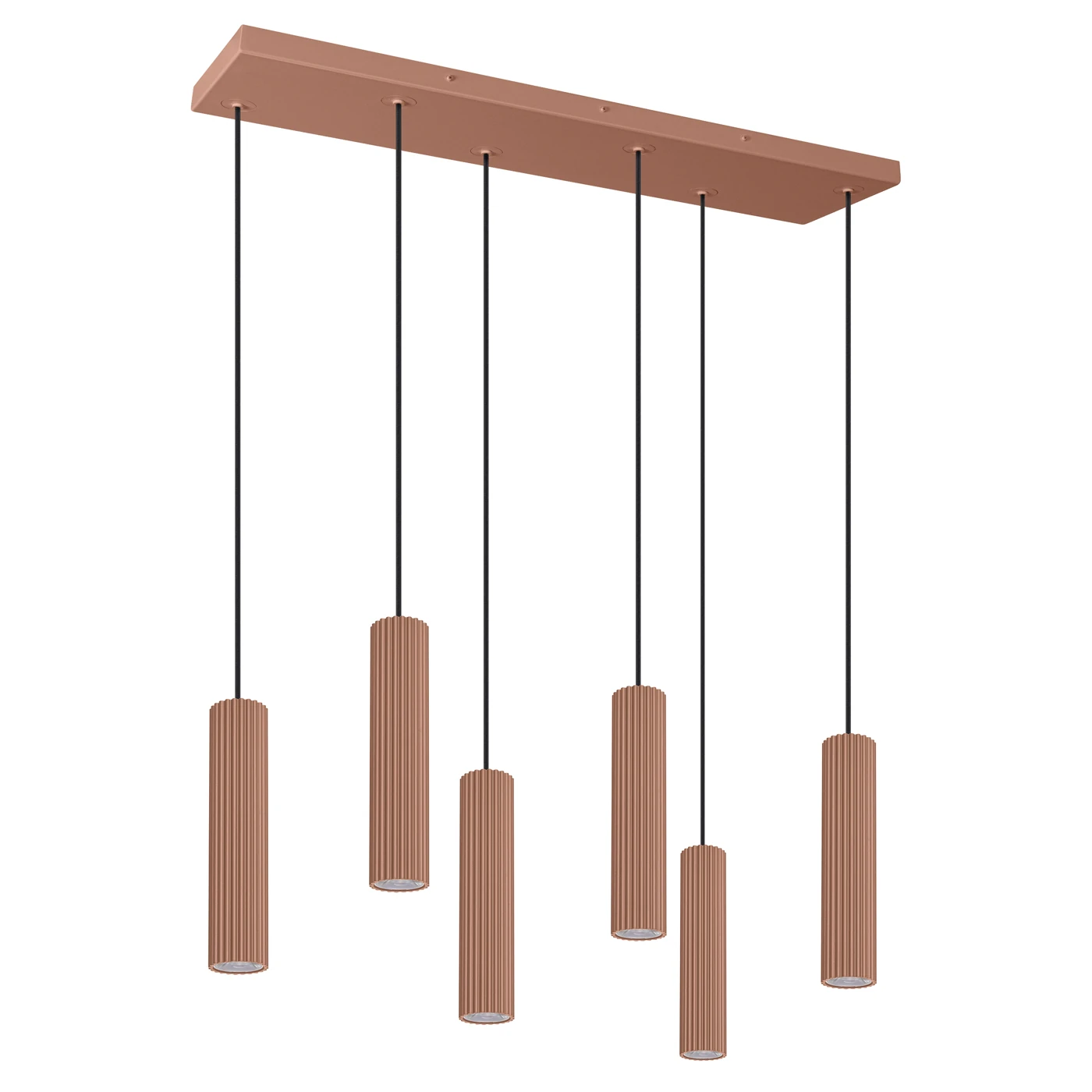 Pendant lamp 80 cm – linear, mocha, DALI/PUSH DIMM