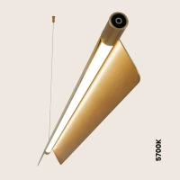 Brushed Gold Adjustable LED Pendant Light, 22W 3000K - Image 6