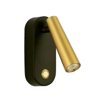 Matt Black & Gold LED Wall Spotlight - Image 2