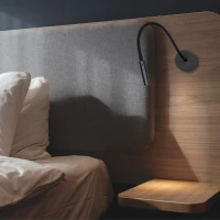 Gooseneck LED Wall Light, Matt Sandy Black - Image 1