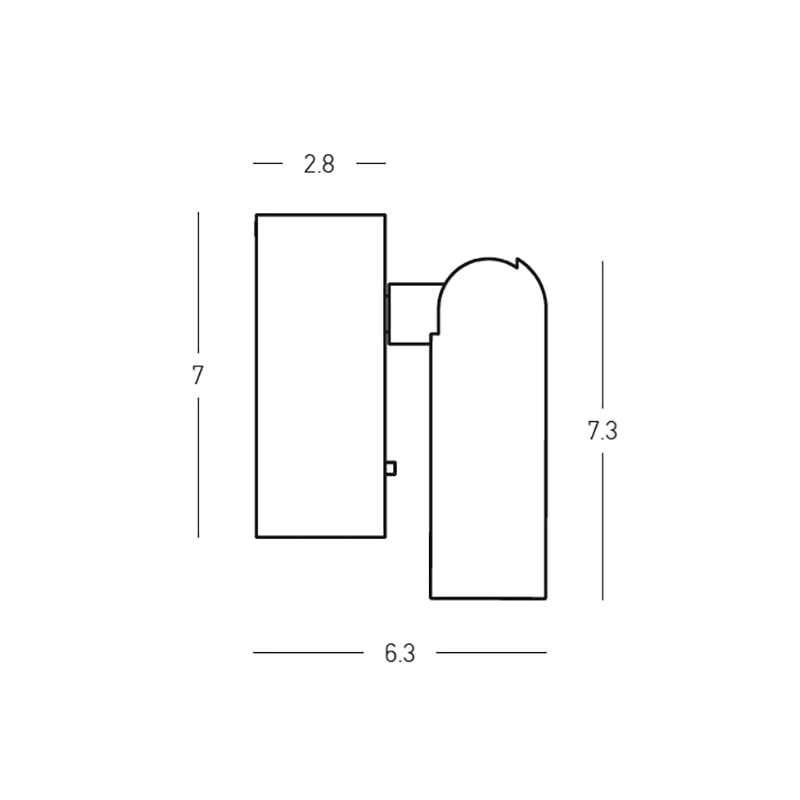 Adjustable LED Wall Spot Light, Matt White