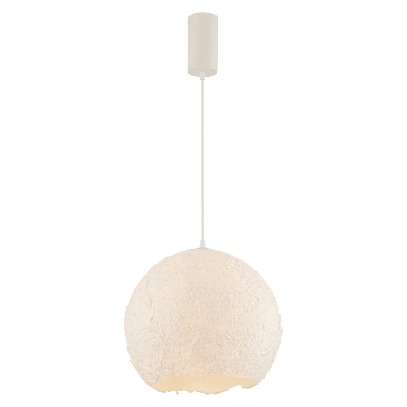 Mineral Texture Pendant Light, White, Ø40cm