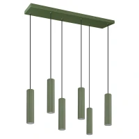 Pakabinamas šviestuvas 80 cm – linijinis, alyvuogių žalias, DALI/PUSH