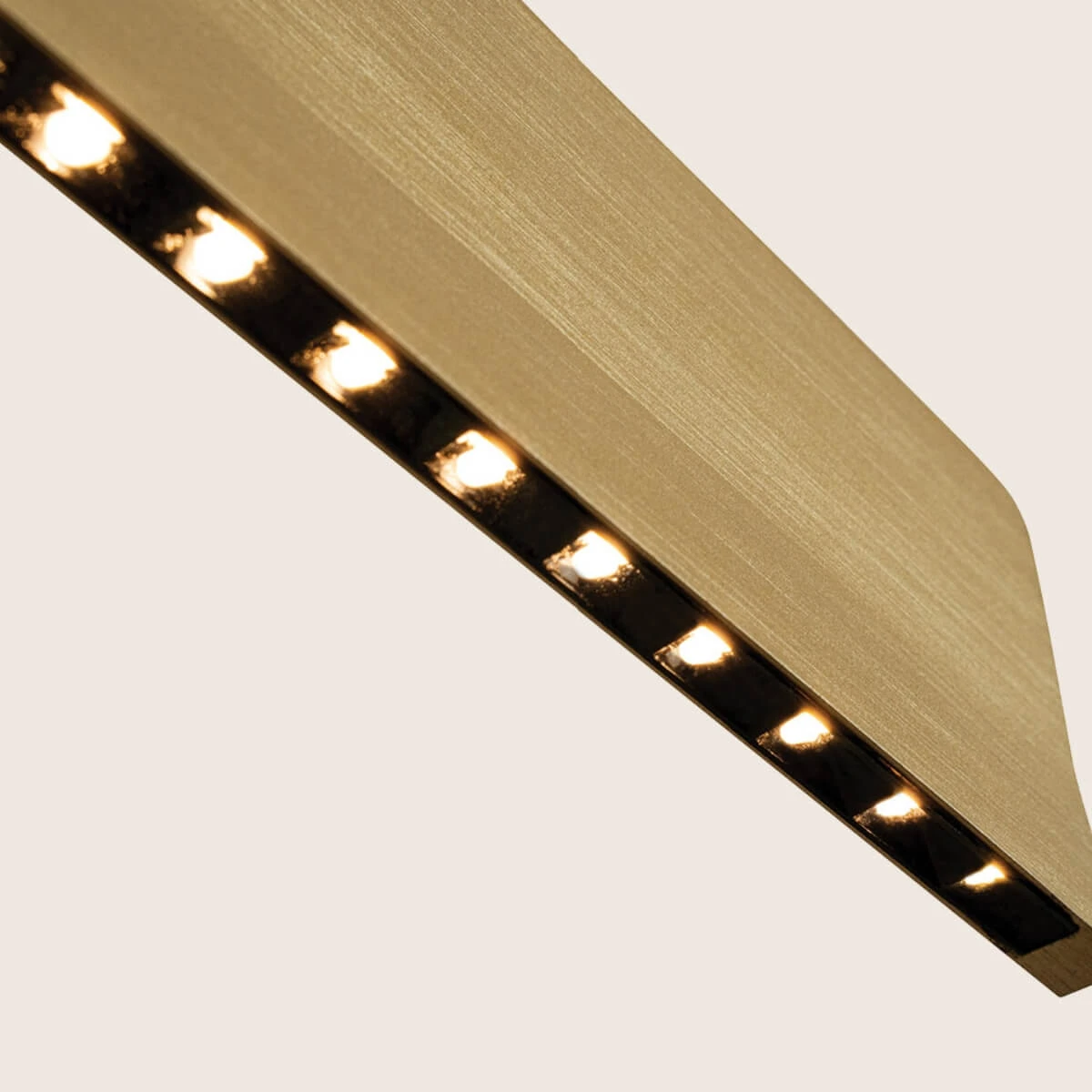 Brushed Gold-Black Linear LED Pendant Light 46W 3000K
